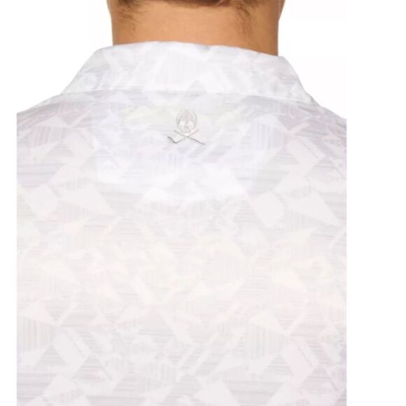 Robert Graham Men's Hydrus Performance Polo White - Picture 4 of 6